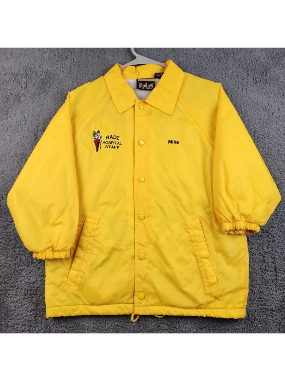 Vintage Auburn Sportswear Jacket Youth Small Hadi Shriner Hospital Staff Indiana